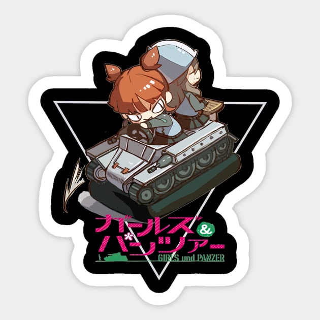 Chibi Character Girls Und Panzer Sticker by ShariLambert